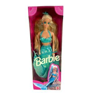 Vintage Mermaid Barbie Doll 1991 Hair Changes To Rainbow Colors #1434 NEW